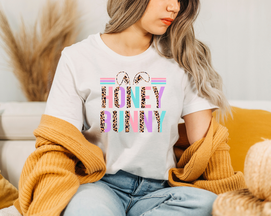 Honey Bunny Ears Half Leopard Pastel