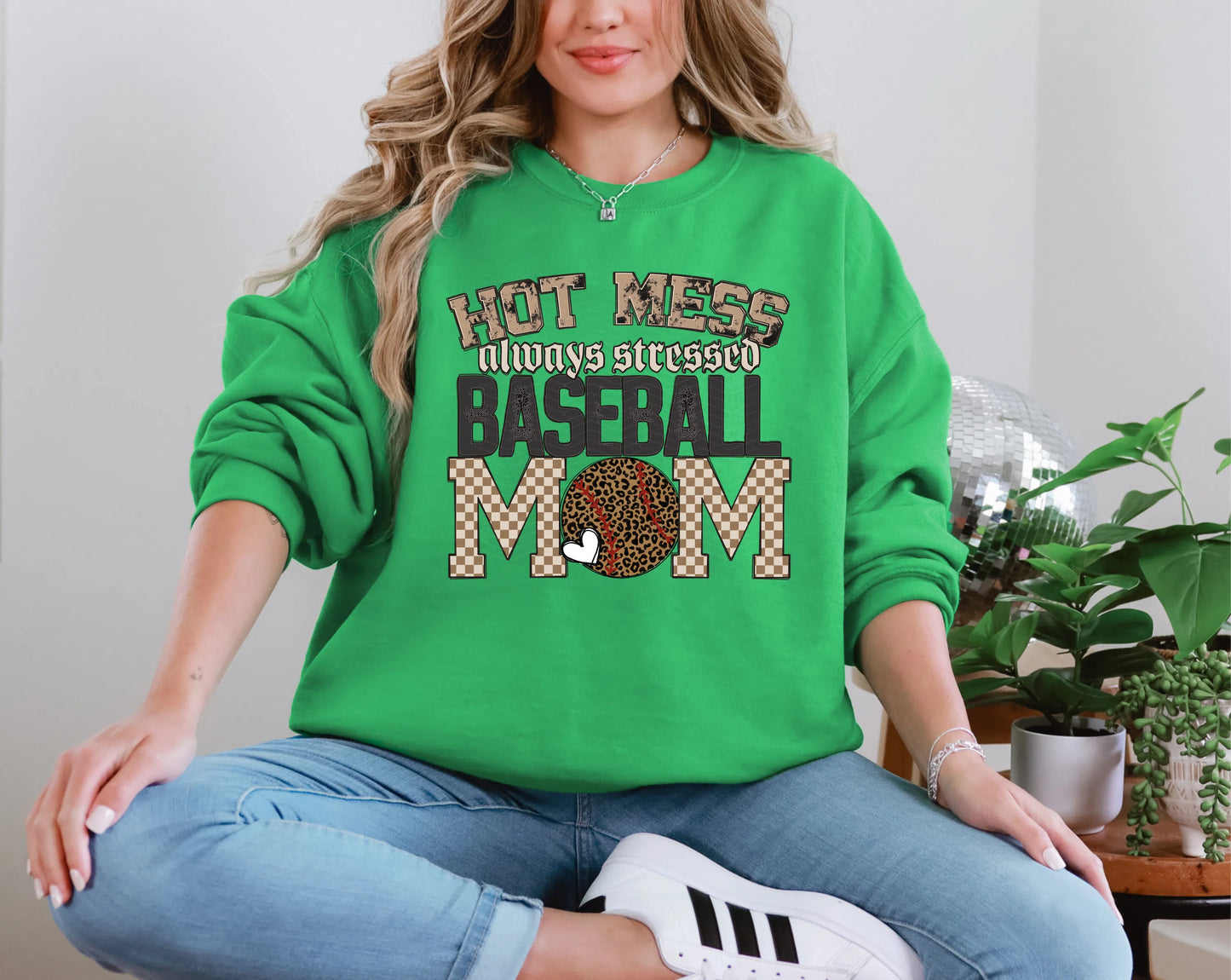 Hot Mess Always Stressed Sports Mom | 2 Styles, 3 Sports | DTF TRANSFER