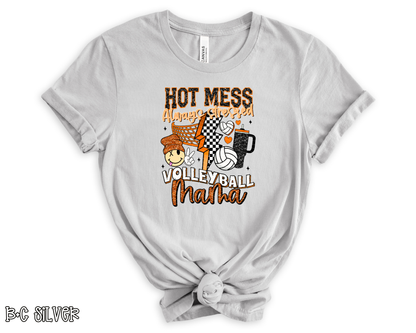 Hot Mess Always Stressed Volleyball Mama