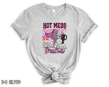 Hot Mess Always Stressed Volleyball Mama