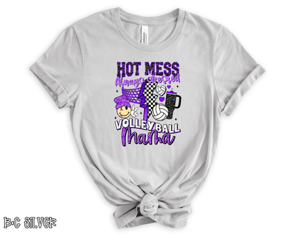 Hot Mess Always Stressed Volleyball Mama
