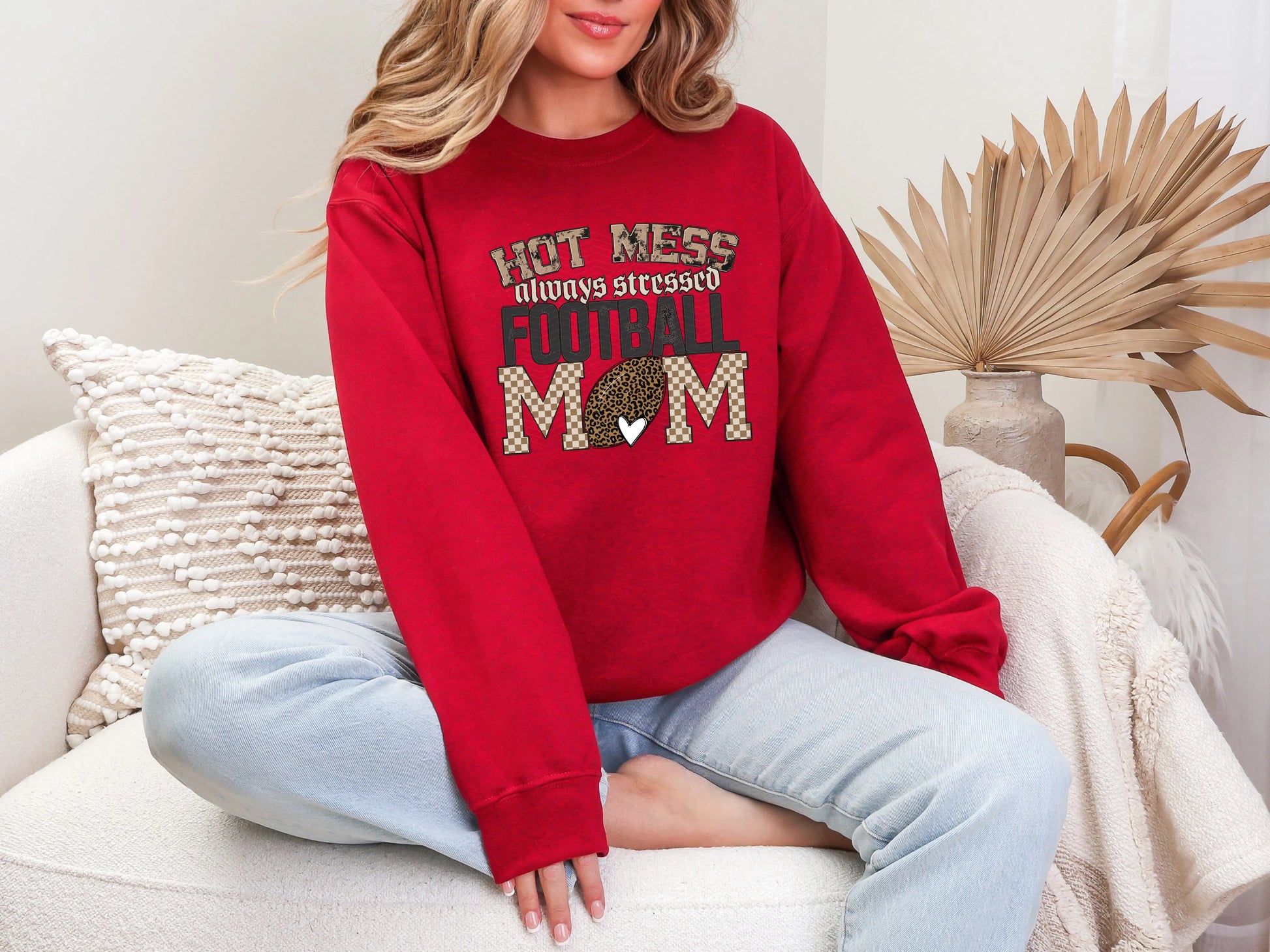 Hot Mess Always Stressed Football | 2 Styles | DTF TRANSFER