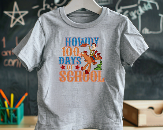 Howdy 100 Days of School Toy Story DTF TRANSFER