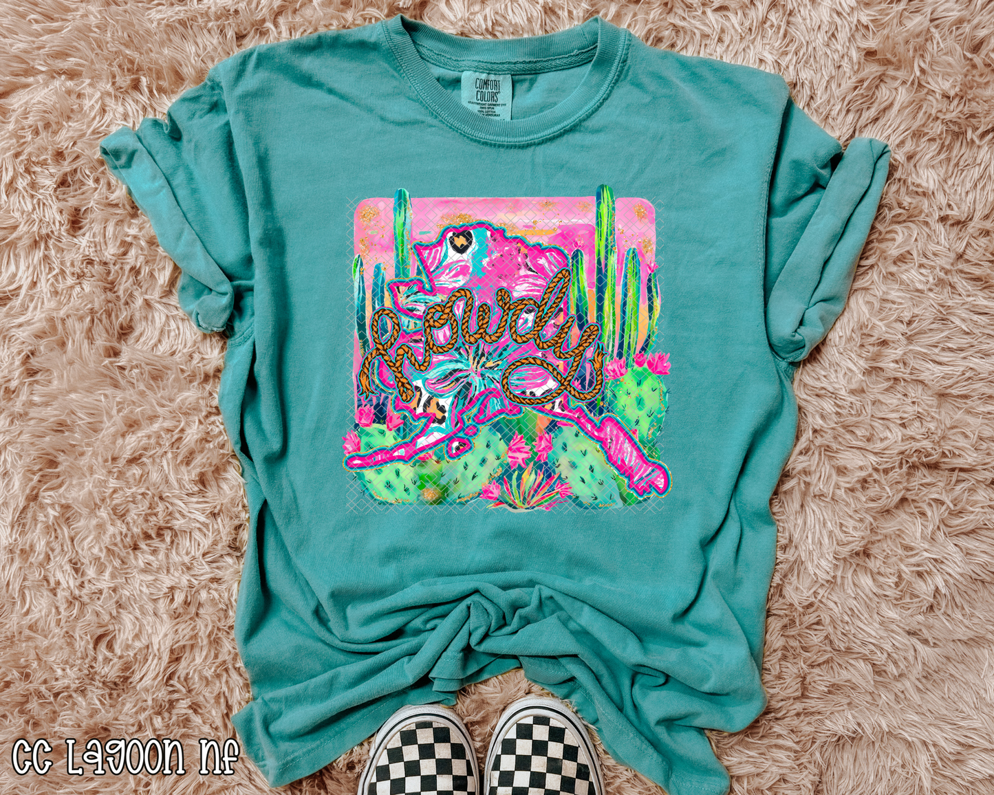 Howdy State Neon Scene DTF TRANSFER