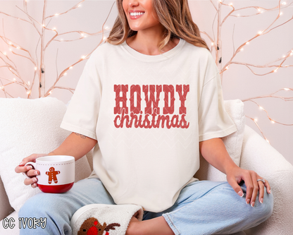 Howdy Christmas | 2 Colors | DTF TRANSFER