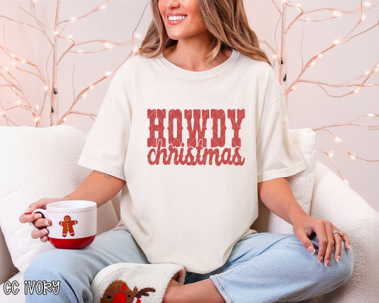 Howdy Christmas | 2 Colors | DTF TRANSFER