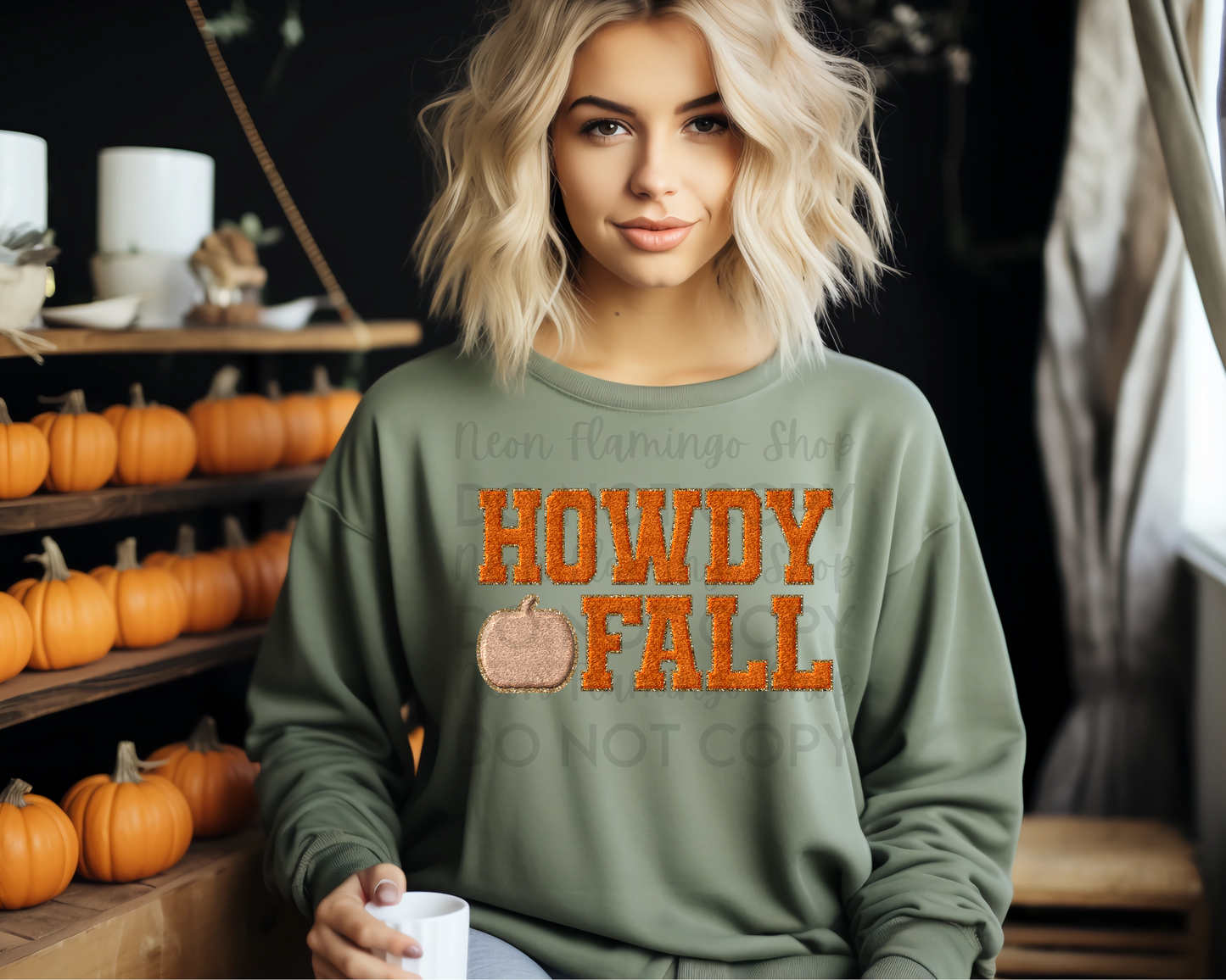 Howdy Fall Faux Patch DTF TRANSFER