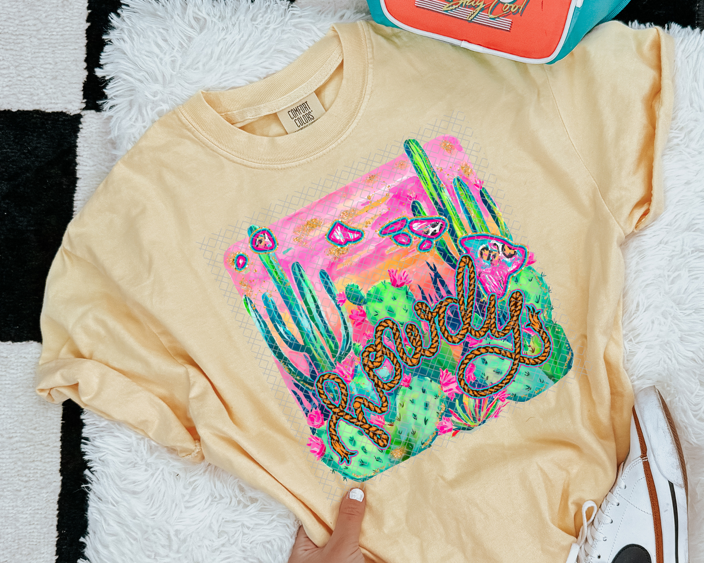Howdy State Neon Scene DTF TRANSFER