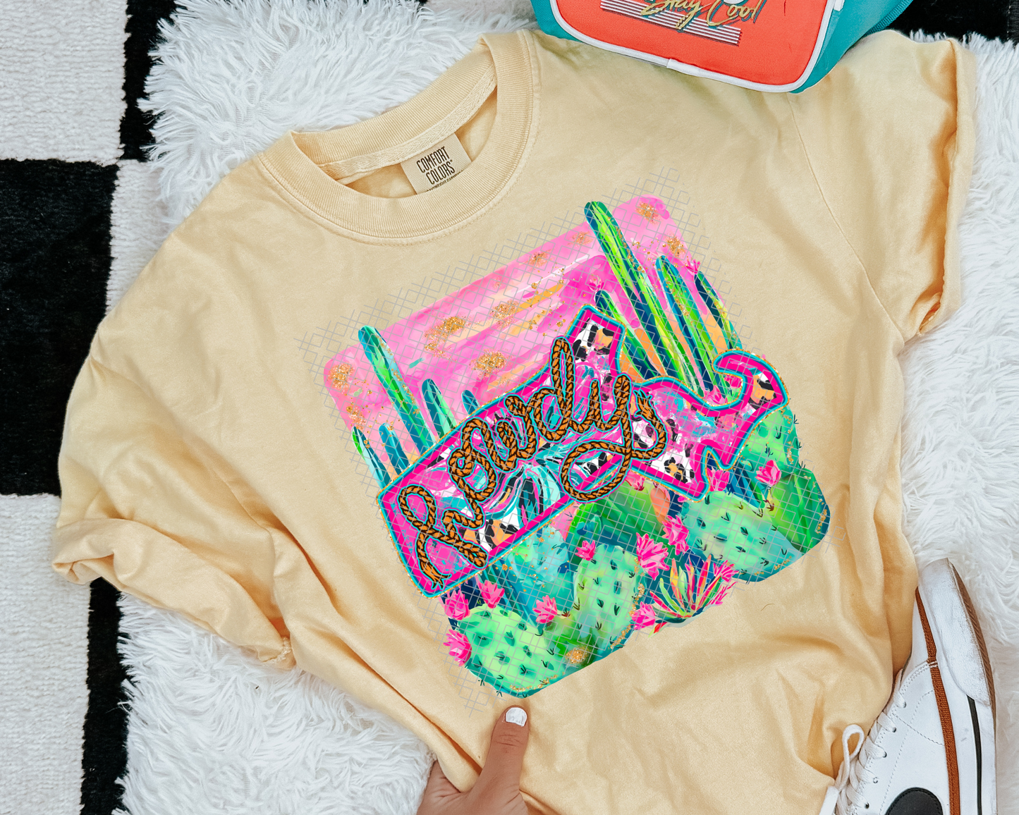 Howdy State Neon Scene DTF TRANSFER