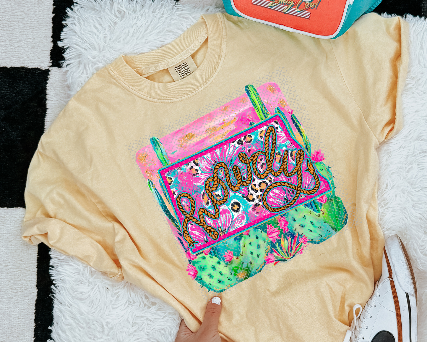 Howdy State Neon Scene DTF TRANSFER