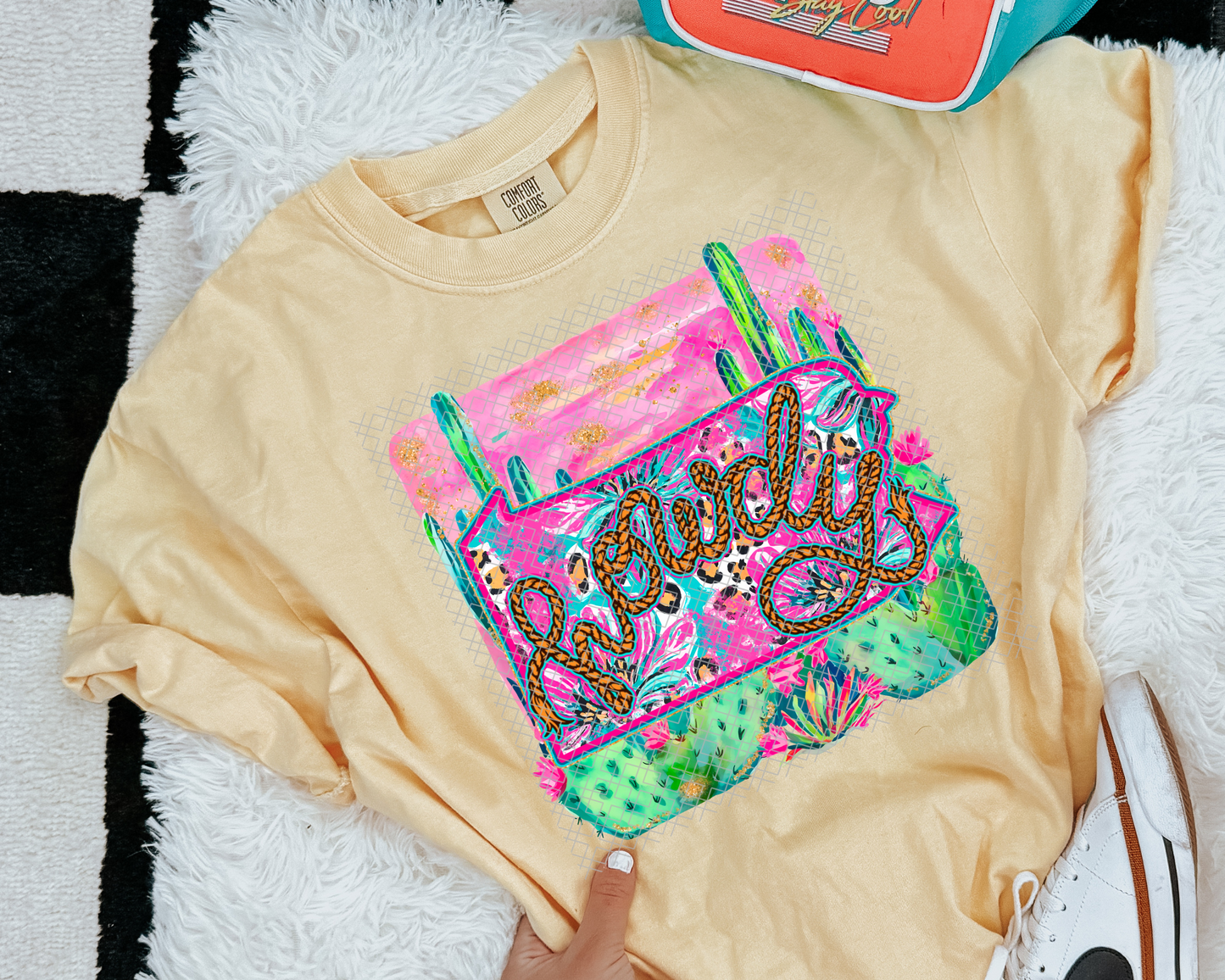 Howdy State Neon Scene DTF TRANSFER