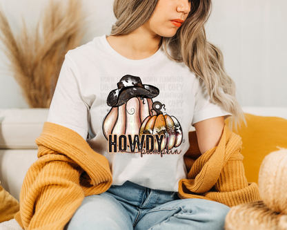 Howdy Pumpkin Duo Cowprint Cowboy Hat