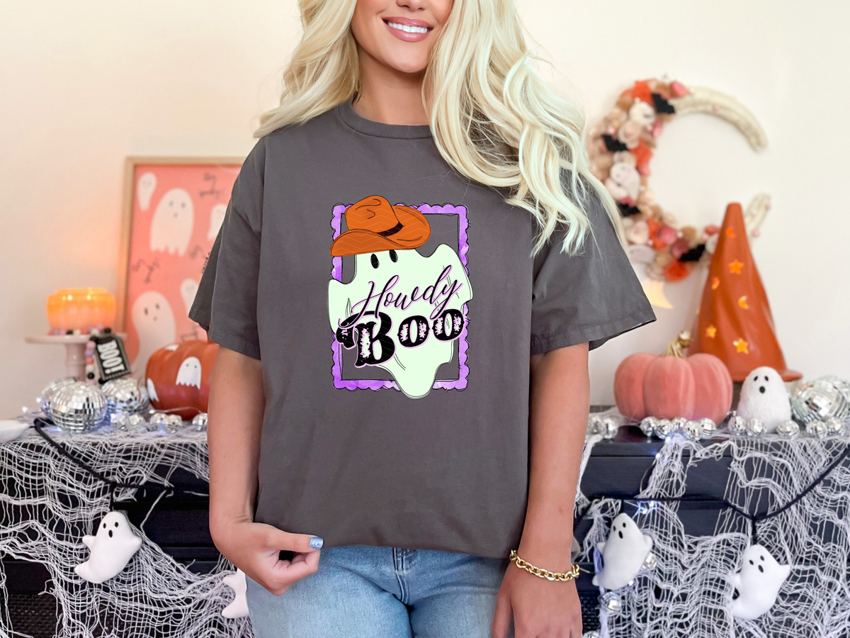 Howdy Boo Cowboy Ghost Frame DTF TRANSFER