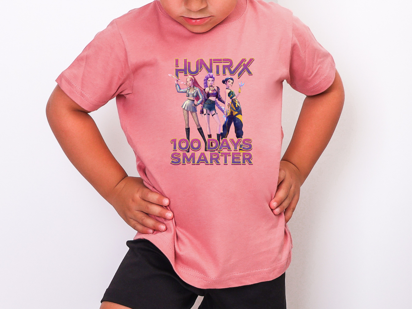Huntrix 100 Days Smarter Pink Purple DTF TRANSFER