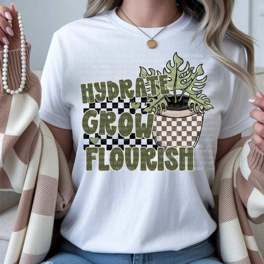 Hydrate Grow Flourish DTF TRANSFER