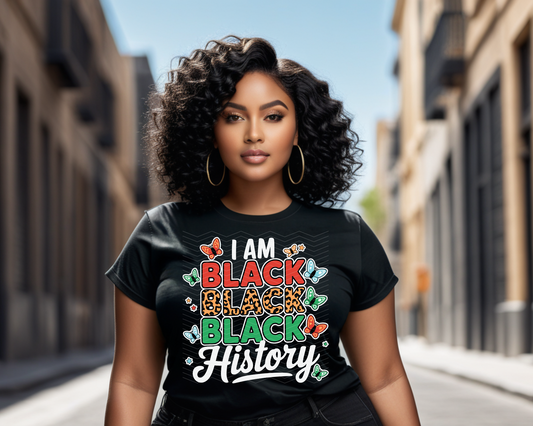 I Am Black History Stacked DTF TRANSFER