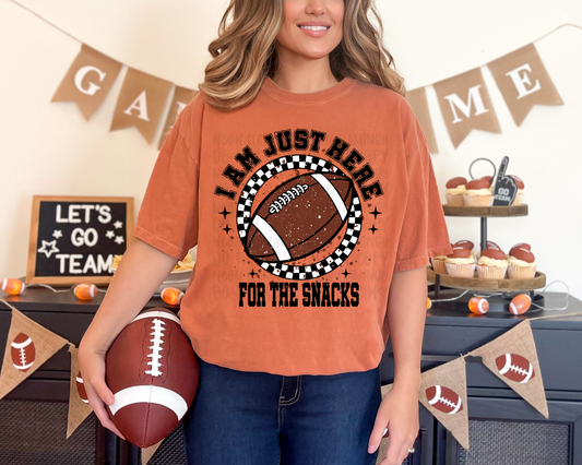 I Am Just Here for the Snacks football
