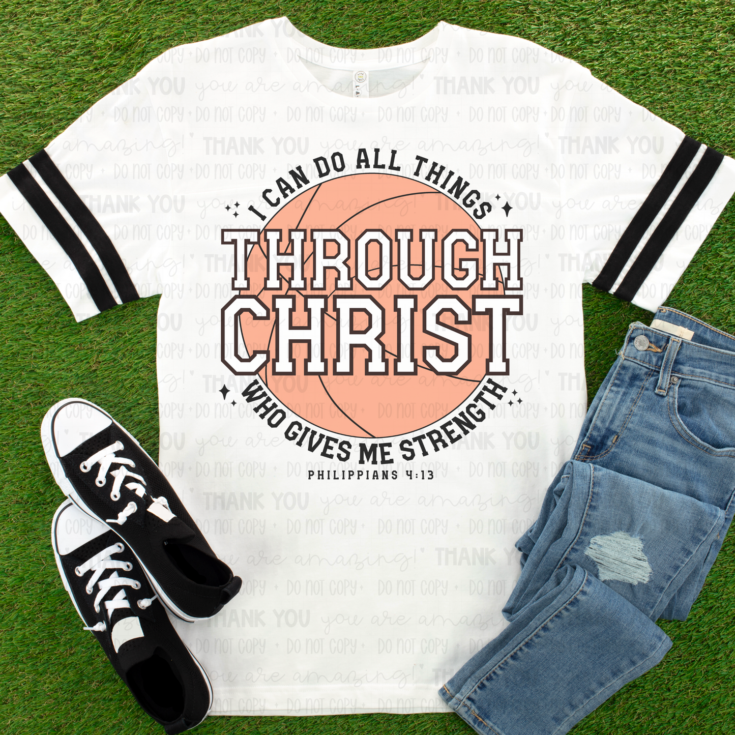 I Can Do All Things Through Christ Basketball DTF TRANSFER