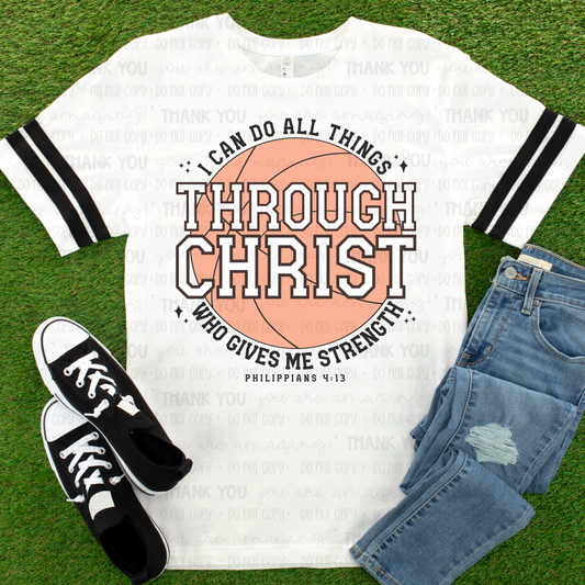 I Can Do All Things Through Christ Basketball DTF TRANSFER