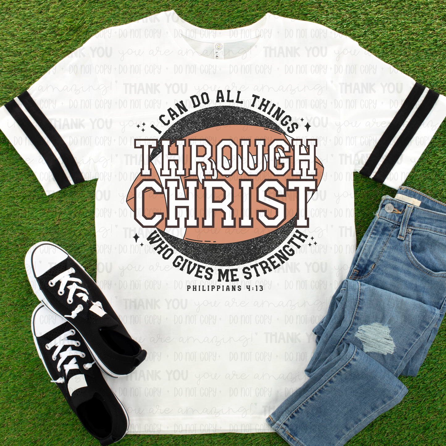 I Can Do All Things Through Christ Football DTF TRANSFER
