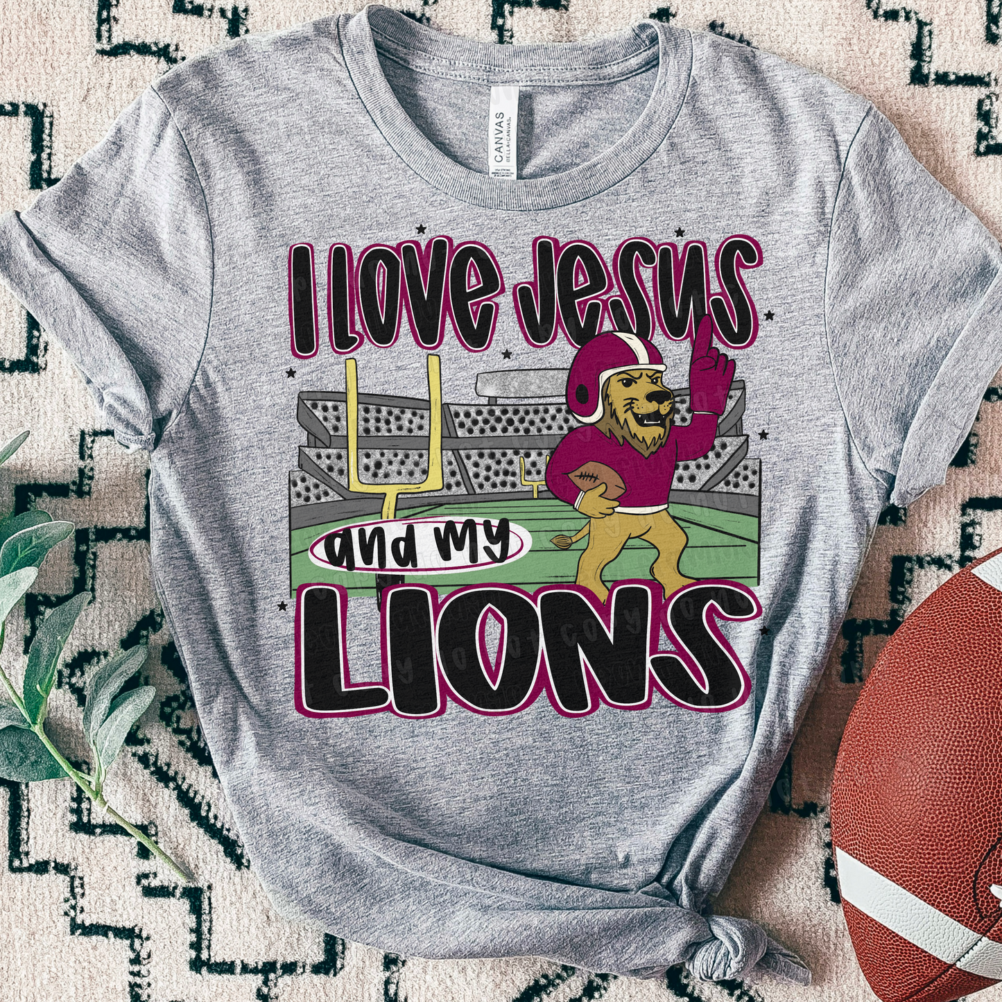 I Love Jesus & My Mascot | Customizable | DTF TRANSFER