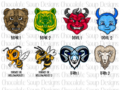 Custom Preppy Mascot DTF TRANSFER