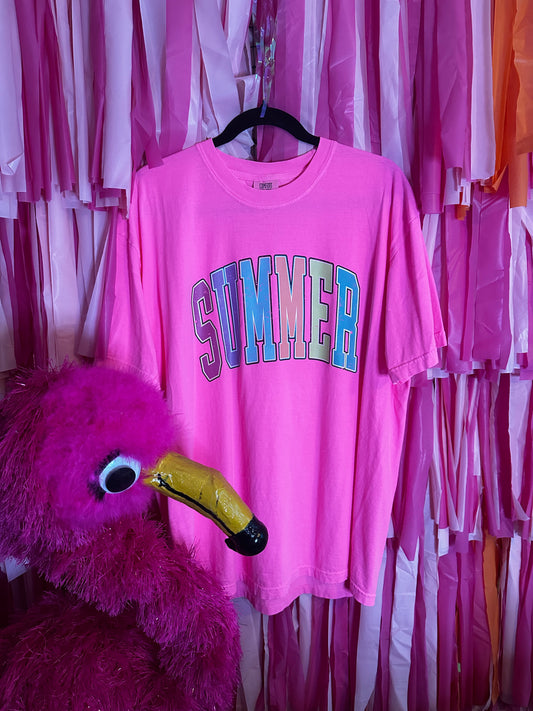 Summer Comfort Colors Neon Pink