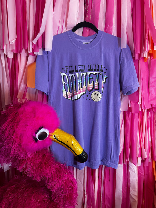 Filled With Anxiety Comfort Colors Violet