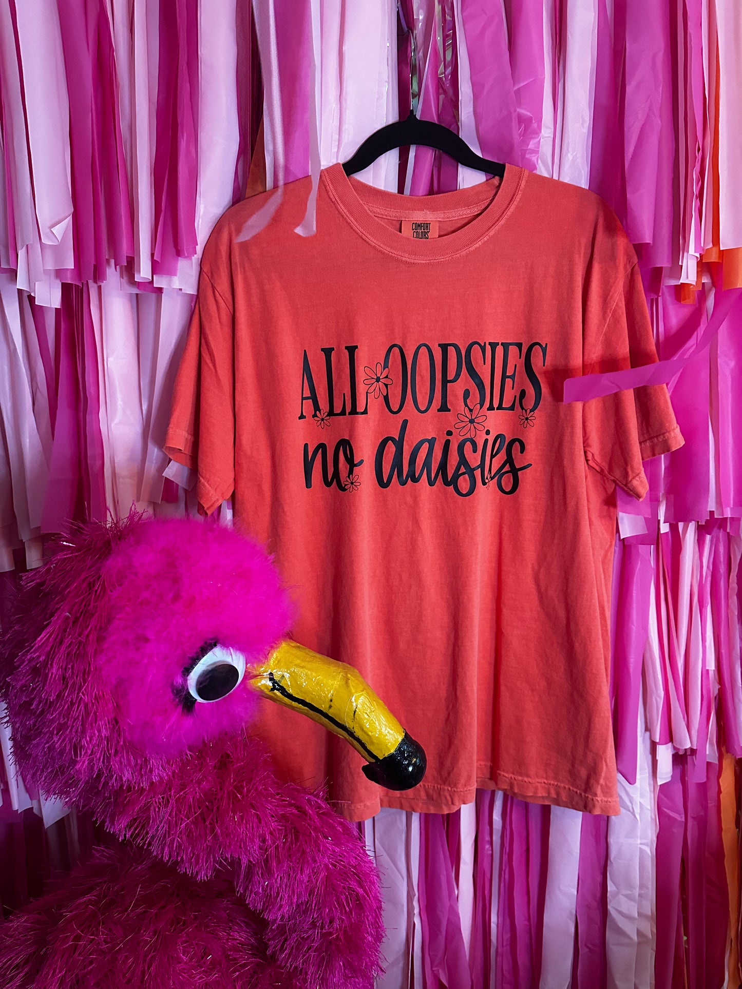 All Oopsies No Daisies Comfort Colors Bright Salmon