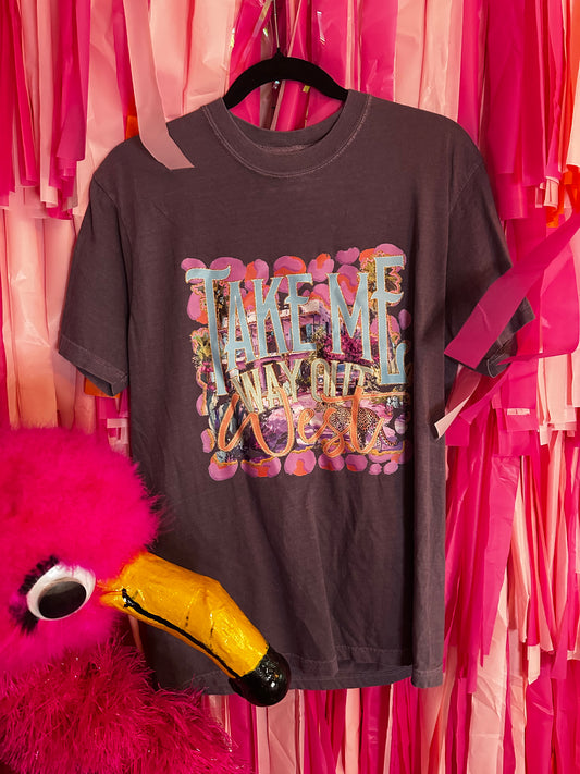 Take Me Way Out West Comfort Colors Wine