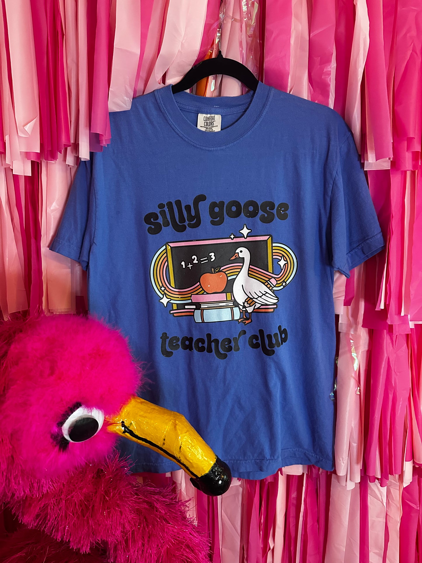 Silly Goose Teacher Club Comfort Colors Mystic Blue