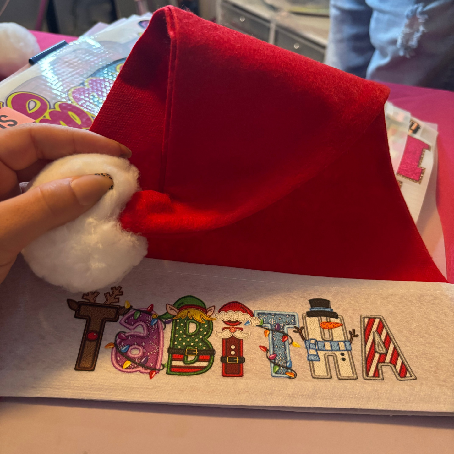 Custom Santa Name Santa Hat