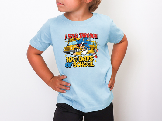 I Sped Through 100 Days of School Sonic the Hedgehog DTF TRANSFER