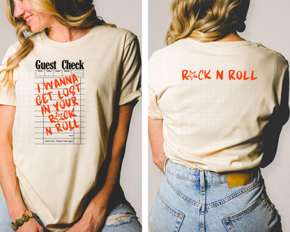 I Wanna Get Lost Guest Check DTF TRANSFER