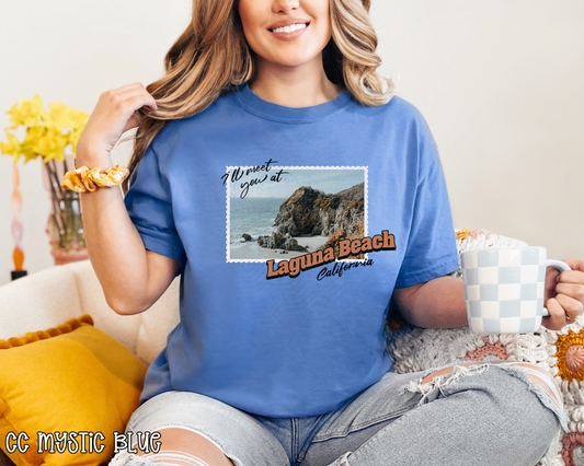 I'll Meet You At Laguna Beach Postcard DTF TRANSFER