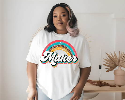 I'm A Difference Maker Bright Leopard DTF TRANSFER