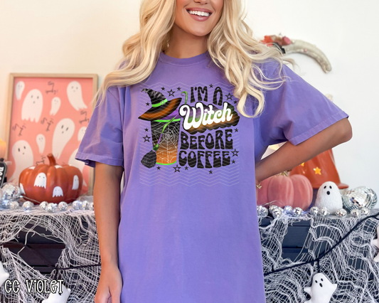 I'm A Witch Before Coffee Retro DTF TRANSFER