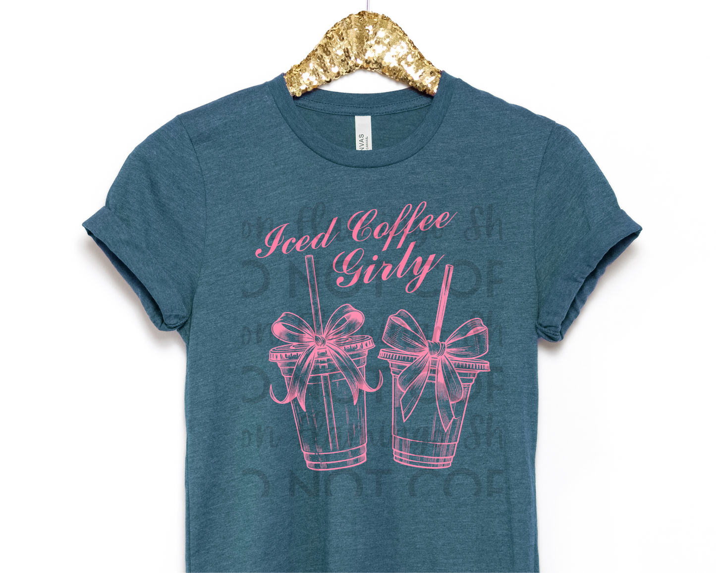 Iced Coffee Girly DTF TRANSFER