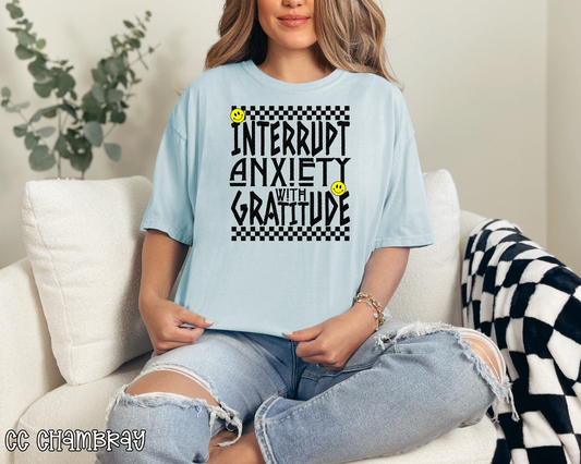 Interrupt Anxiety with Gratitude DTF TRANSFER
