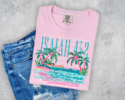 Isaiah 43 2 Beach Scene DTF TRANSFER