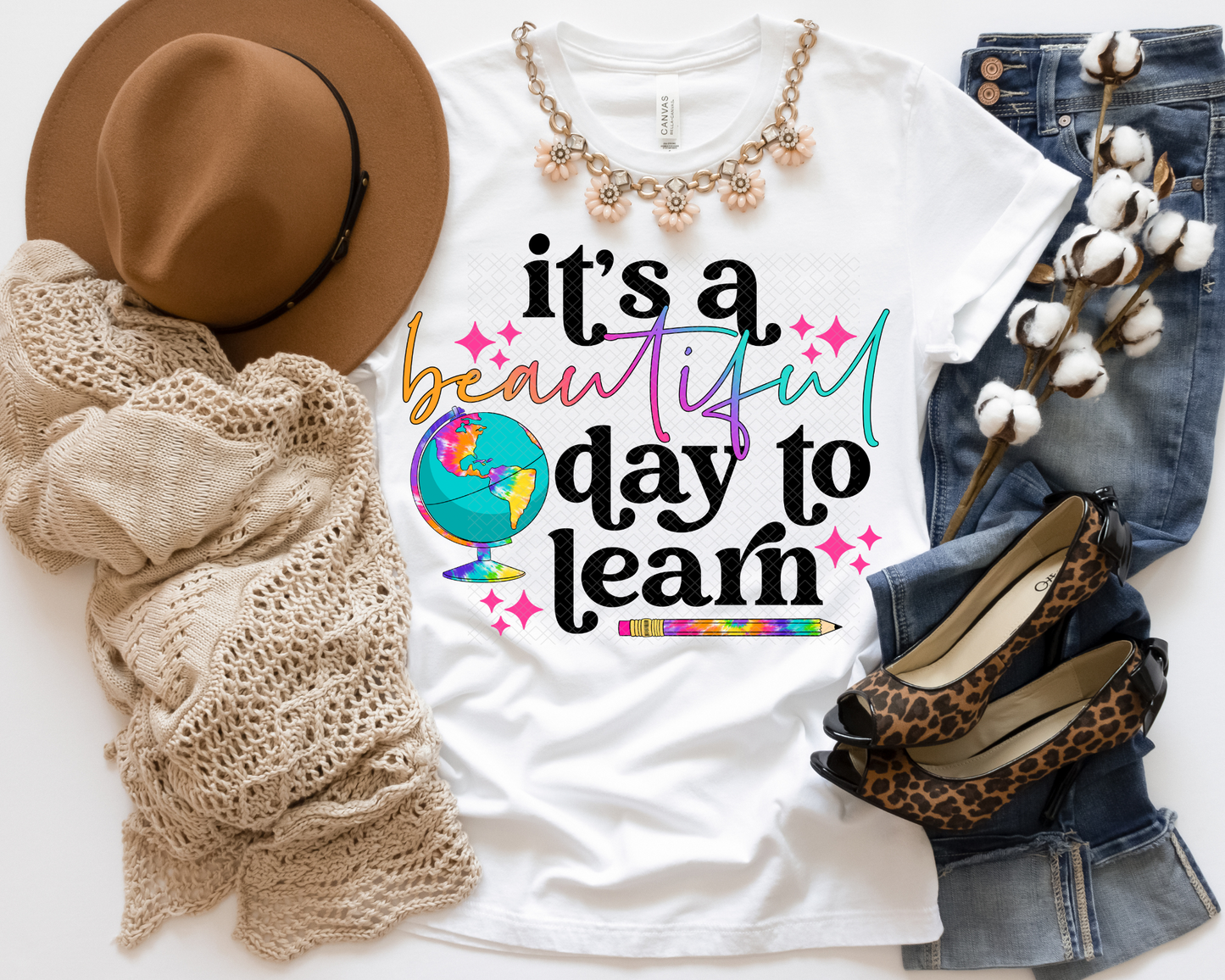 It's A Beautiful Day To Learn Tie-Dye DTF TRANSFER