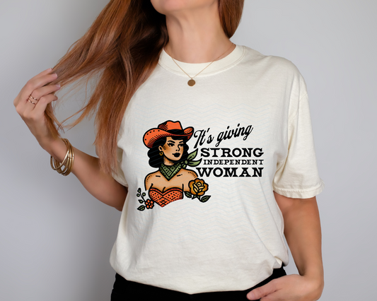 It's Giving Strong Independent Woman DTF TRANSFER