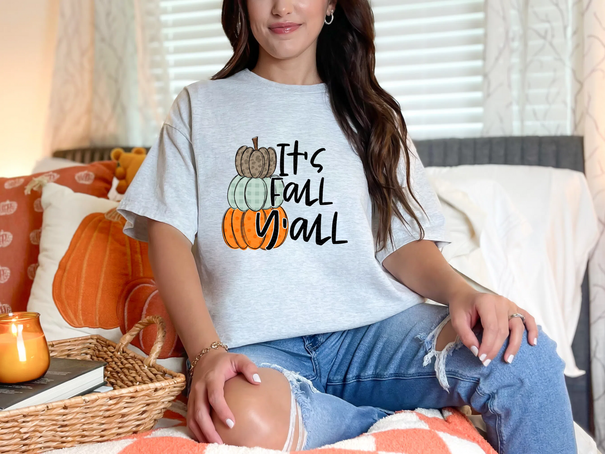 It’s Fall Y’all Stacked Pumpkins Leopard DTF TRANSFER