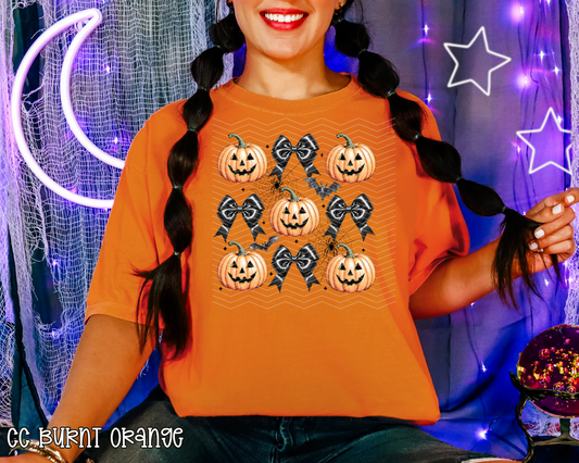 Jack-O-Lantern Bow Collage DTF TRANSFER