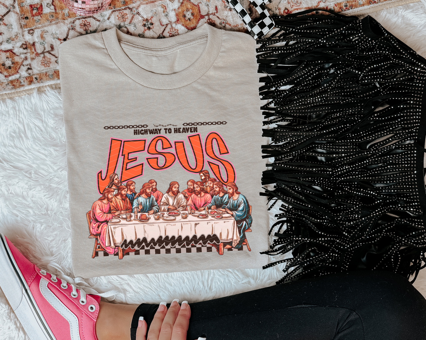 Jesus Highway To Heaven DTF TRANSFER