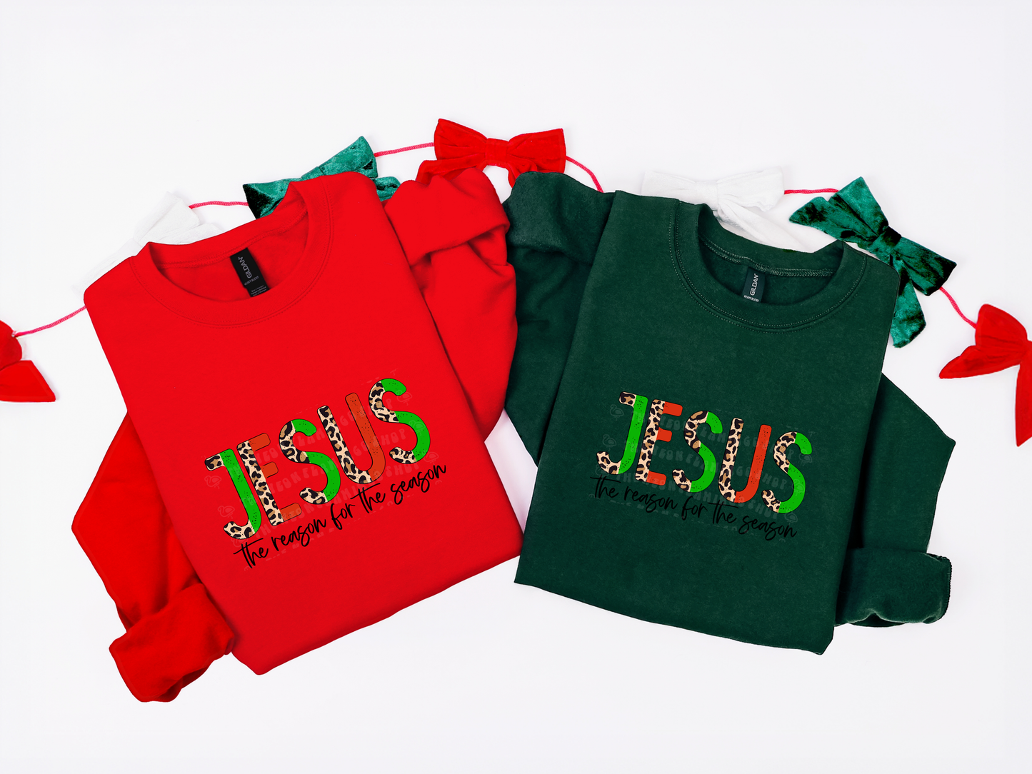 Jesus Is The Reason For The Season Half Leopard DTF TRANSFER