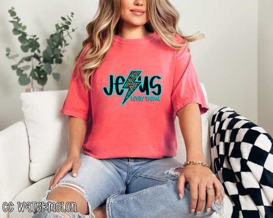 Jesus Lovin' Mama turquoise DTF TRANSFER
