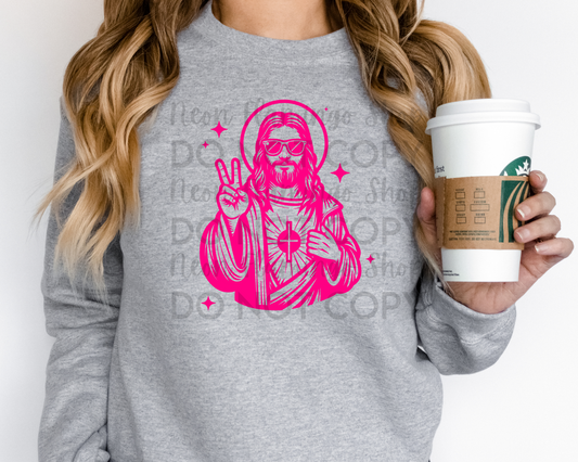 Jesus Peace hot pink