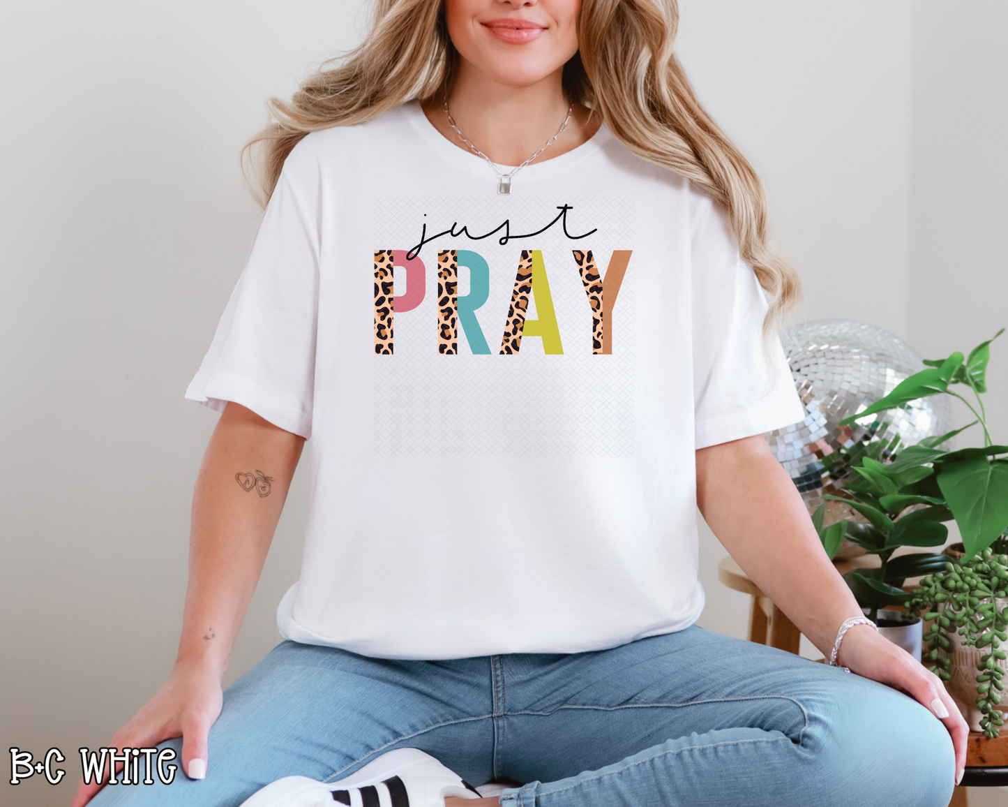 Just Pray Half Leopard DTF TRANSFER