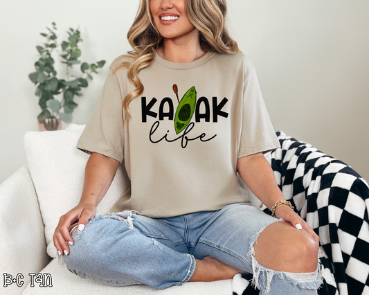 Kayak Life Green DTF TRANSFER